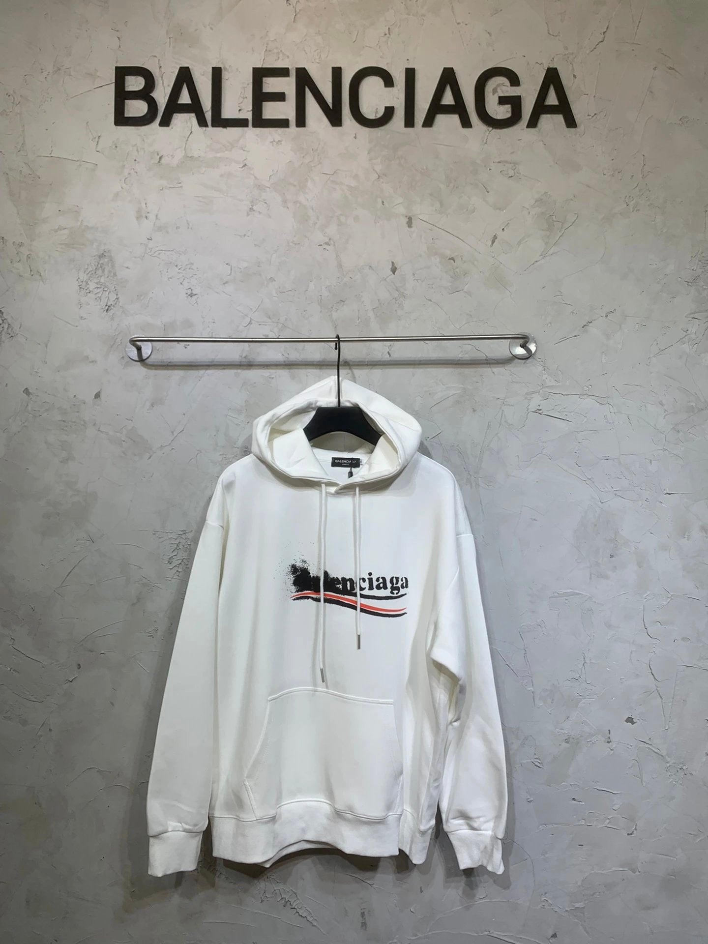 Balenciaga Hoodie Fleece Lined Thickened Graffiti Cola Print logo Hooded Sweatshirt Hoodie Jacket Top Unisex Sports Casual Loose Fit Versatile