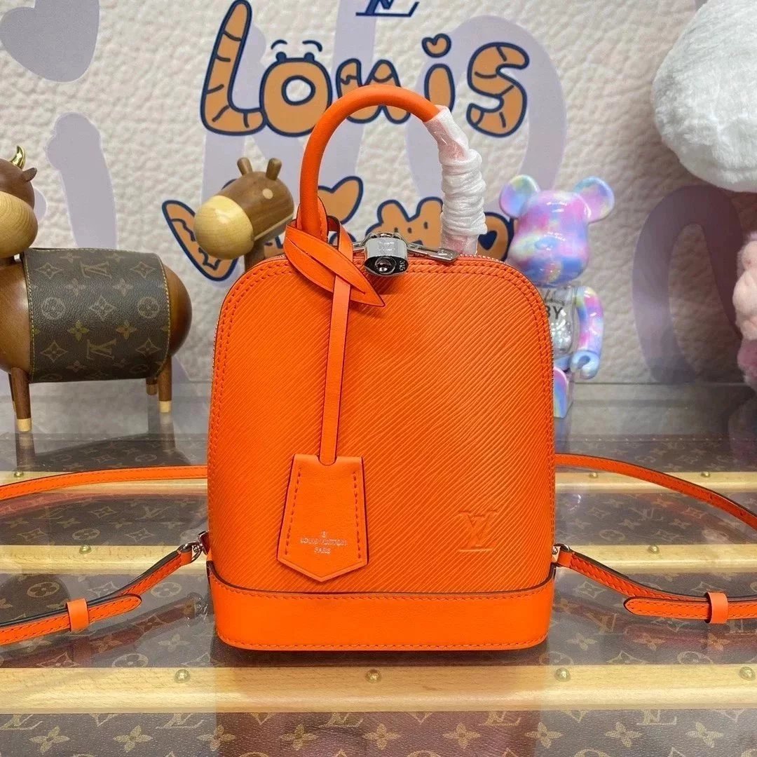 Louis Vuitton LV Backpack Top version 【Original Leather Version】24New Spring and Summer Women's Clothing Series Alma Backpack Small Bookbag Backpack mini Shoulder Bag Women's Bag Shell Backpack Handbag Shell Bag M47132M25103M25104