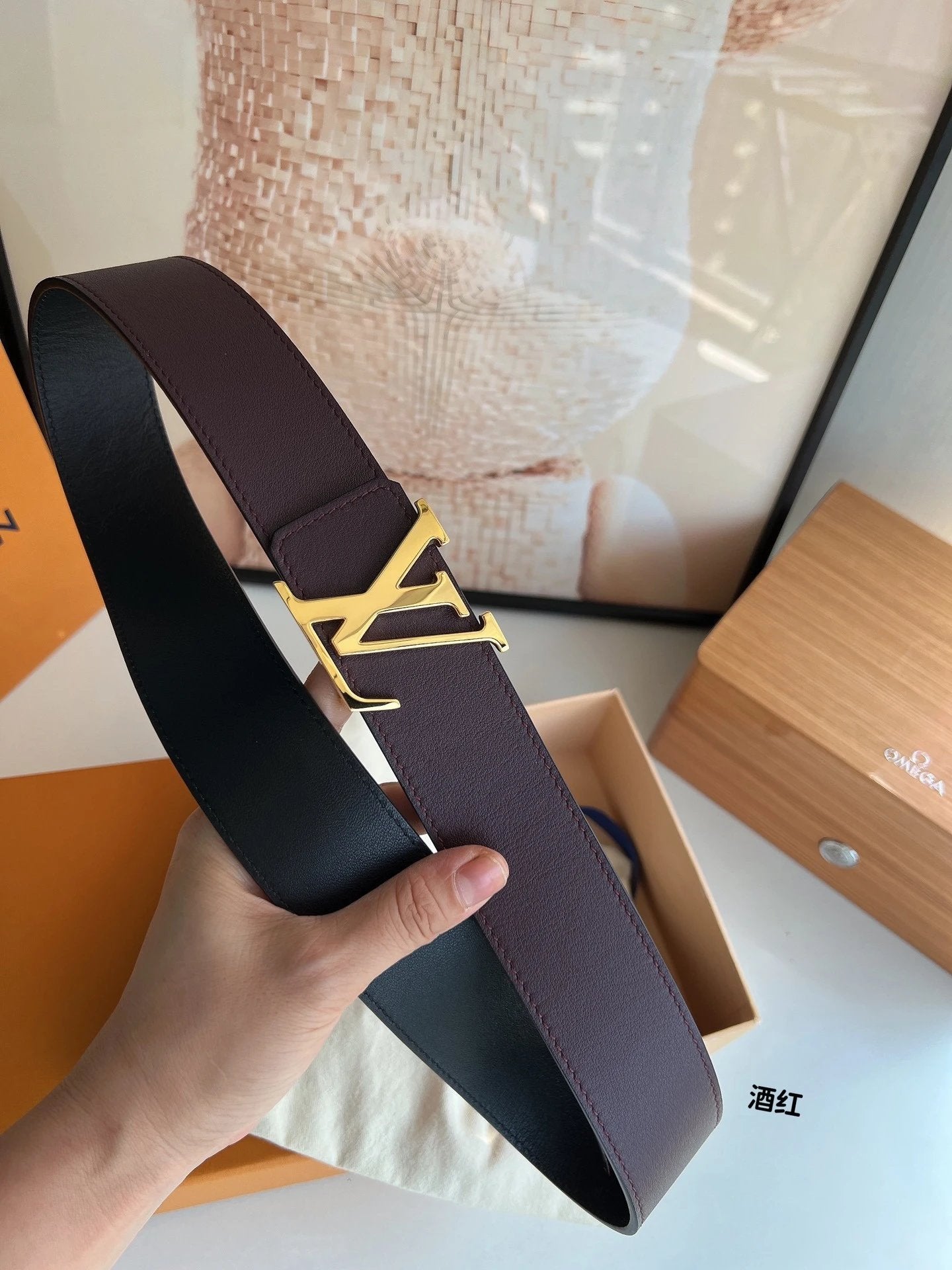 Louis Vuitton LV Belt Top version 【Counter Quality】The Most New Belt4.0cm Men's Belt Metal Buckle Men's Leather Belt with Classic Chessboard Plaid Belt with Genuine Goods Packaging in and out of the Counter No Problem Versatile Casual Fashion Formal Wear