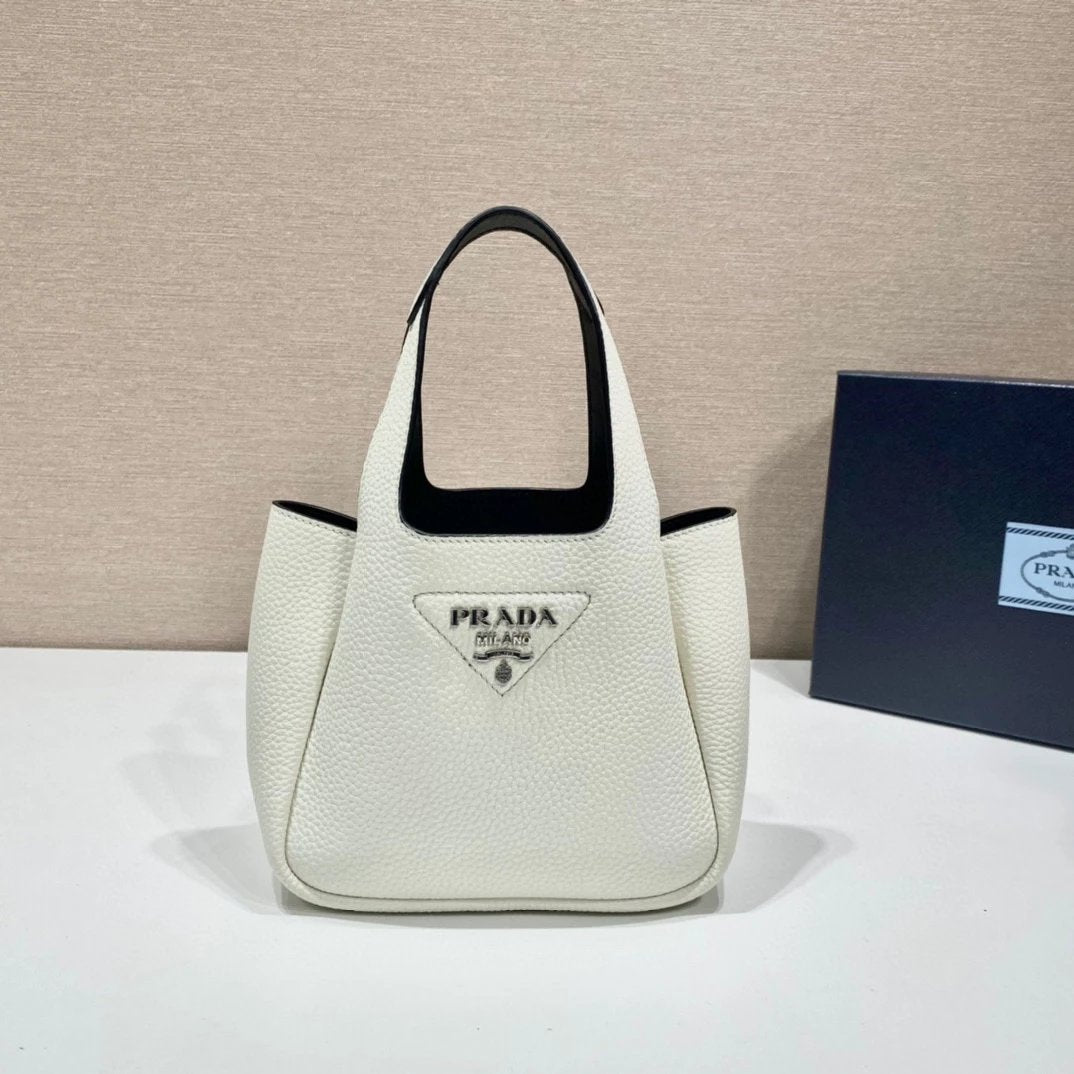 PRADA Bag Top version Latest Version mini Vegetable Basket Adopts Imported Deer Leather Pattern with Imported Sheepskin Compartment Multi-Layer Handbag Chain Bag Messenger Bag Shoulder Bag Underarm Bag Handbag Women's Bag1BA349