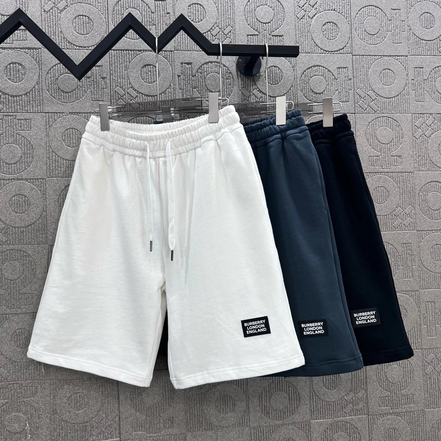 Burberry Shorts Brand Logo logo Five-point Shorts25ss New Drawstring Casual Summer Pants5Two-in-One Casual Sweatpants for Men and Women, Pure Cotton Joggers