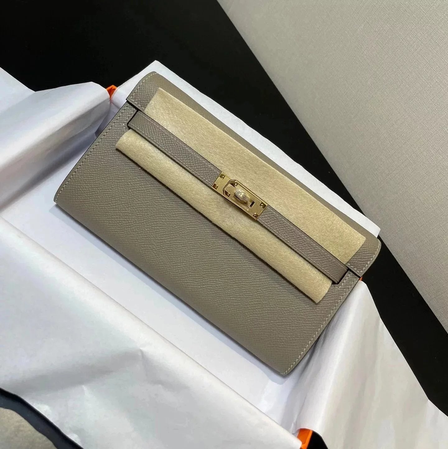 Hermes women's bag Top version hermeskellywoc2021New Second Generation Mini Kelly Bag togoWOC Import Epsom Women's Leather Shoulder Crossbody Bag
