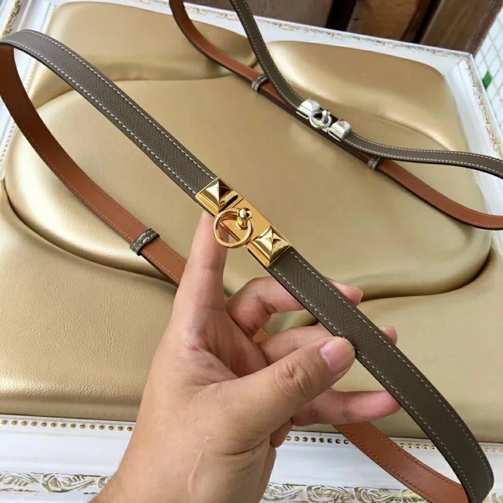 Hermes Belt Top version Brand New and High Quality kelly Belt Women's Imported Cowhide Casual Fashion All-Matching Leather Belt Women's Closing Belt Belt