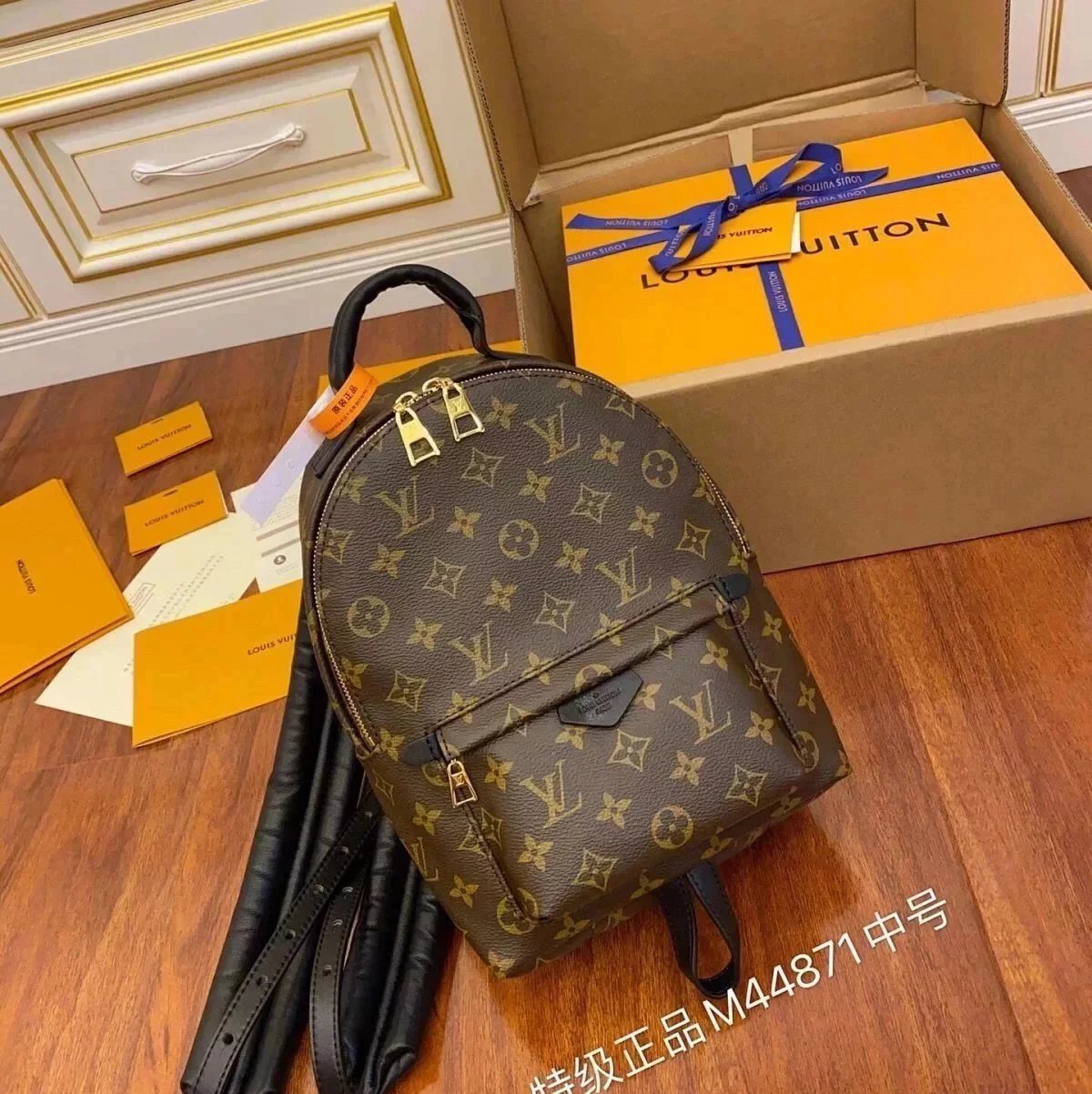 Louis Vuitton LV Backpack Top version 【Super Original Leather】PALMSPRINGS Presbyopic Backpack mini Backpack Small Bookbag M44871M44873M42411Women's Backpack Classic Schoolbag Backpack