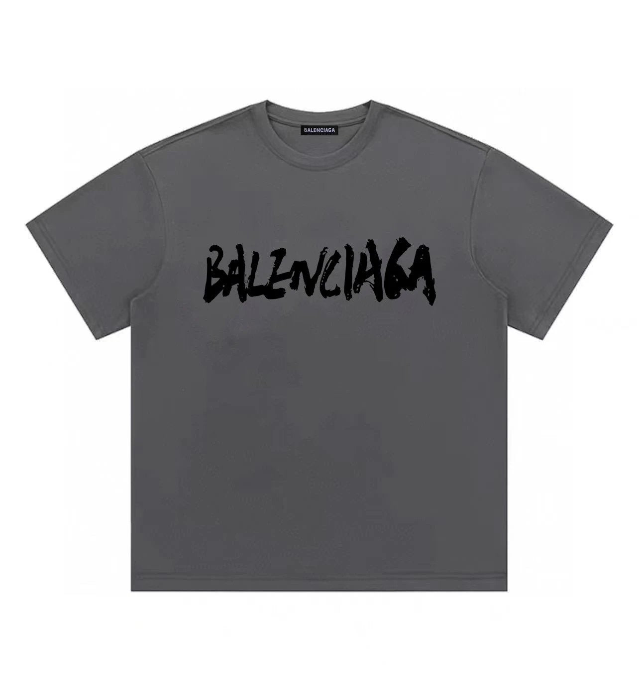 Balenciaga T-shirt Chest Calligraphy and Painting Print logo round Neck Short Sleeve25ss New Pure Cotton Unisex Style T T-shirt OS Loose Fit Base Shirt Top Half Sleeve T-Shirt