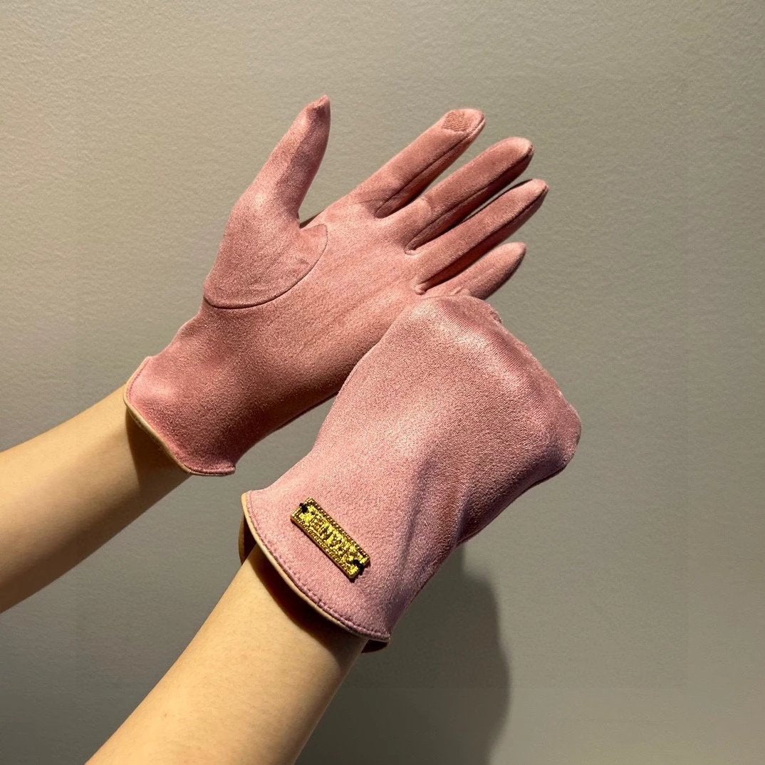 Chanel Gloves New Counter New Wool Gloves,Fashion Gloves,Autumn and Winter Warm Velvet Lining,Super Comfortable and Soft、All-Matching!Average Size