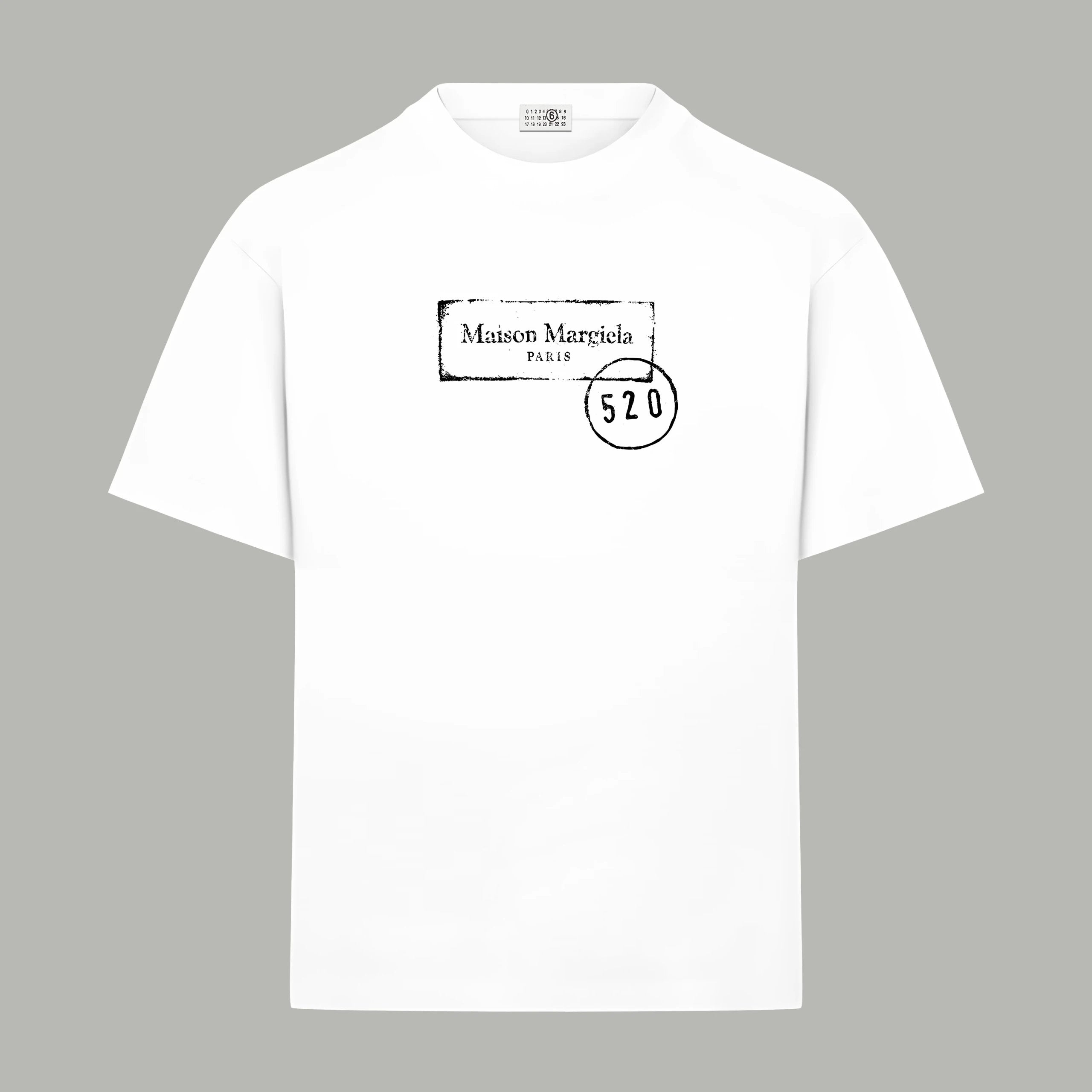 Maison Margiela T-shirt Chest520Digital Printing logo round Neck Short Sleeve25ss New Pure Cotton Unisex Style T Casual T-Shirt Base Layer Shirt OS Loose Fit Half Sleeve Top Plus Size