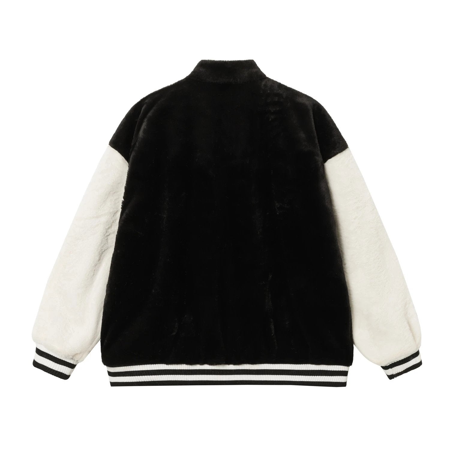Chrome Hearts Jackets Rabbit Mink Embroidered Leather Baseball Jacket Men and Women Same Autumn and Winter New Loose Sports and Leisure All-Matching