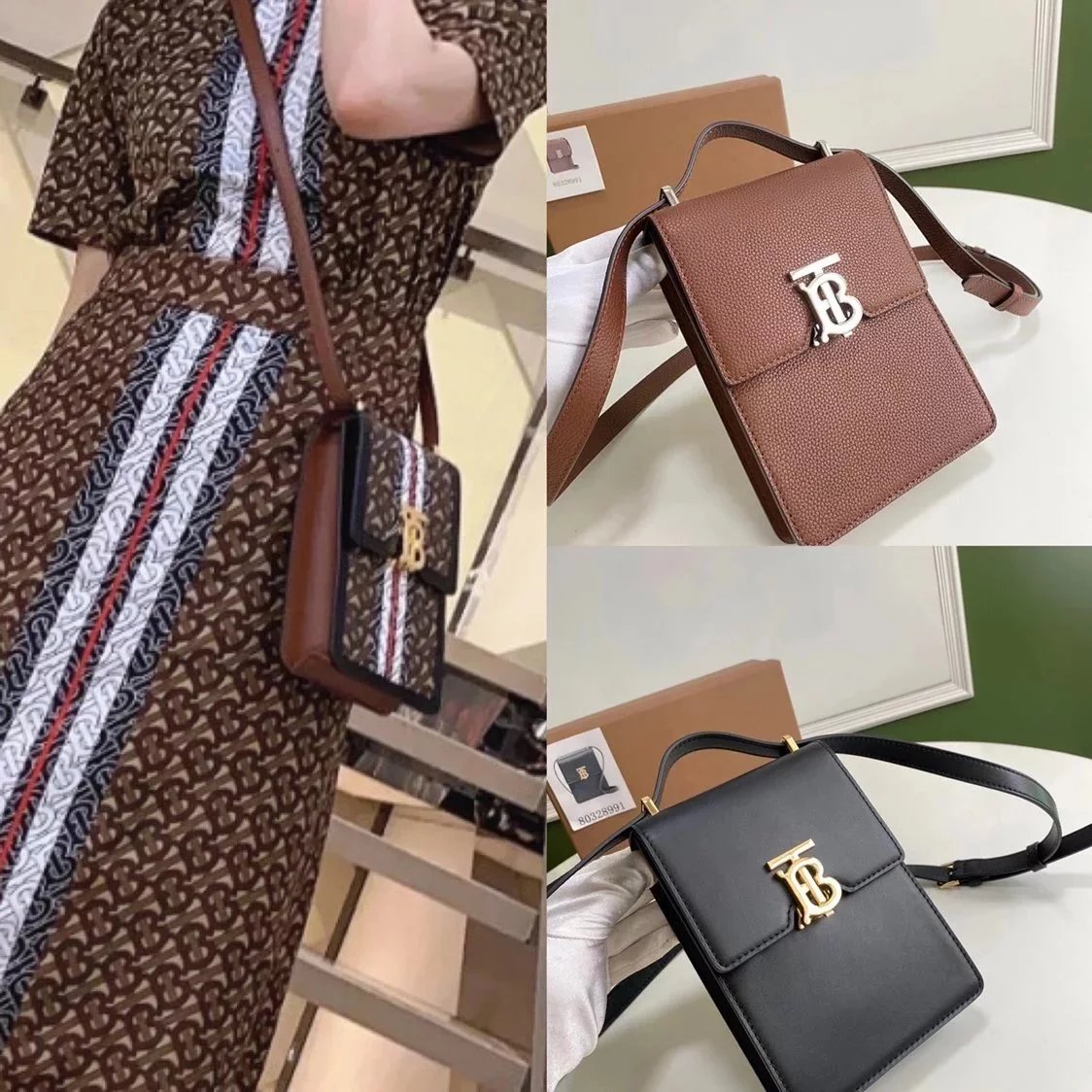 Burberry Women's Bag Top version New Mobile Phone Bag Robin Lobin Bag Shoulder Bag Crossbody Bag Men's and Women's Bags Men and Women Same Style Thomas