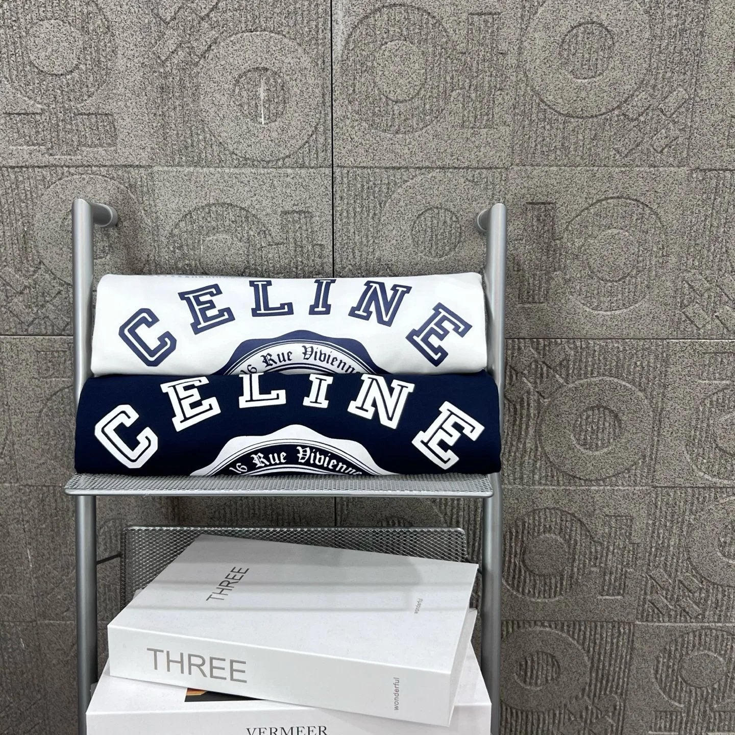 Celine T-shirt Chest Triumphal Arch Letter Print logo round Neck Short Sleeve25ss New Pure Cotton Unisex Style T T-shirt OS Loose Fit Base Shirt Top Half Sleeve T-Shirt