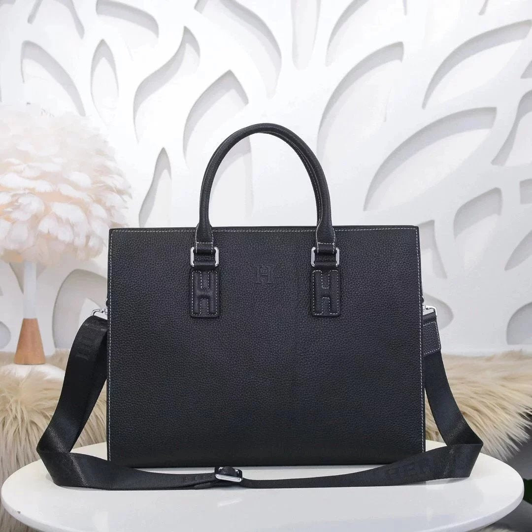 Hermes men's bag Top version Can Support Counter Comparison Genuine Goods Quality Men's Bag Business Briefcase Computer Bag Messenger Bag Shoulder Bag Handbag Handbag
