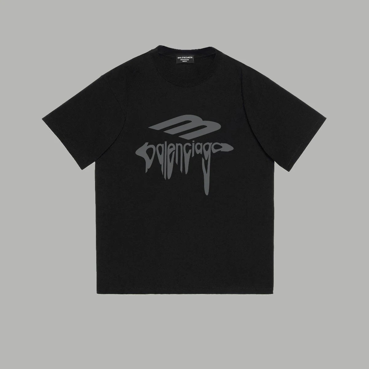 Balenciaga T-shirt Spring and Summer2025SS Limited Edition Liquid Twisted Letters logo Printed Crew Neck Short Sleeve Unisex T T-shirt