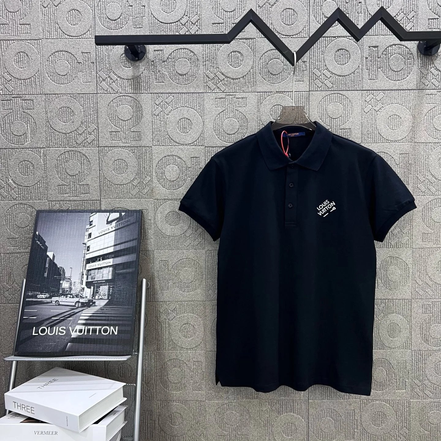 Louis Vuitton LV T-shirt Small chest letters logo Embroidery POLO Short Sleeve Turn-down Collar Shirt Unisex Summer Loose Fit T Business Commuter Short Sleeve Shirt Plus Size