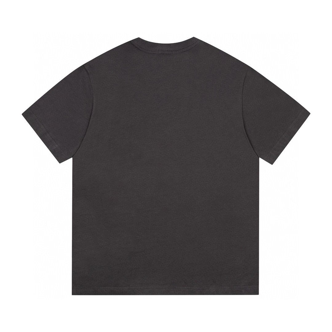 Dior T-shirt Rose Velvet Dior Crew Neck Short Sleeve25ss New Pure Cotton Unisex Style T T-shirt OS Loose Fit Base Shirt Casual T-Shirt