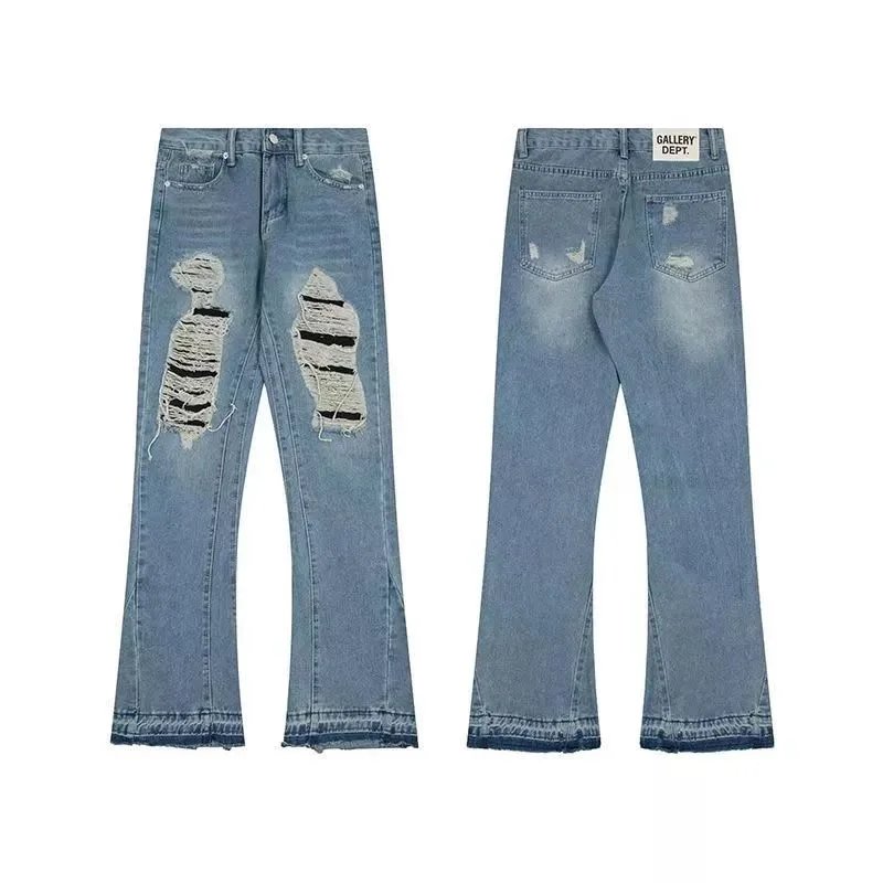 Gallery Dept Jeans High Quality Water Washed Hole Stitching Jeans GD