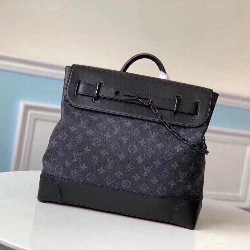 Louis Vuitton LV briefcase Top version **Level Surrogate Shopping STEAMER Small Size Handbag Men's and Women's Bags M4447355701Steamer Small Size Handbag Men's Chain Backpack Briefcase Shoulder Messenger Handbag