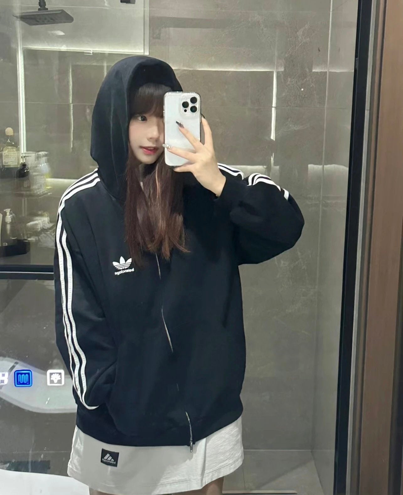 Balenciaga Hoodie Collaboration Hooded Zip-Up Sweatshirt Jacket Hoodie Jacket Unisex Sports Casual Loose Fit Versatile