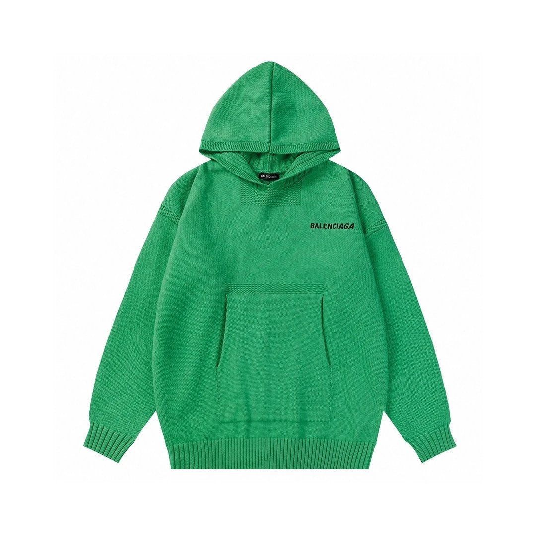 Balenciaga Sweater Embroidery Logo Leather Patch Embroidery Craft Hoodie M Sweater Hoodie Jacket Top Unisex Sports Casual Loose Fit Versatile