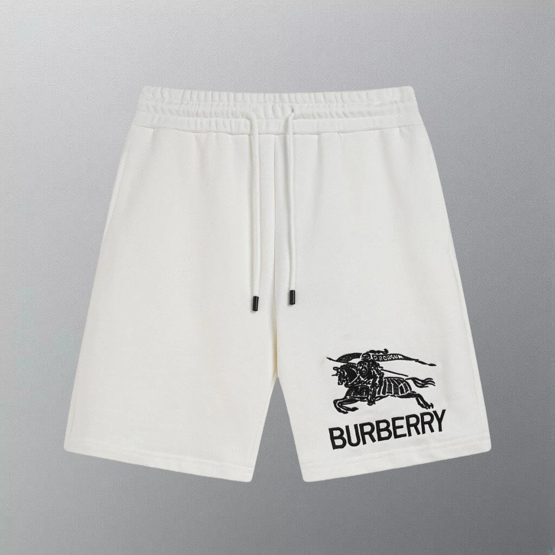 Burberry Shorts Front Embroidery logo Five-point Shorts25ss New Drawstring Casual Summer Pants American Style5Two-in-One Casual Sweatpants for Men and Women, Pure Cotton Joggers