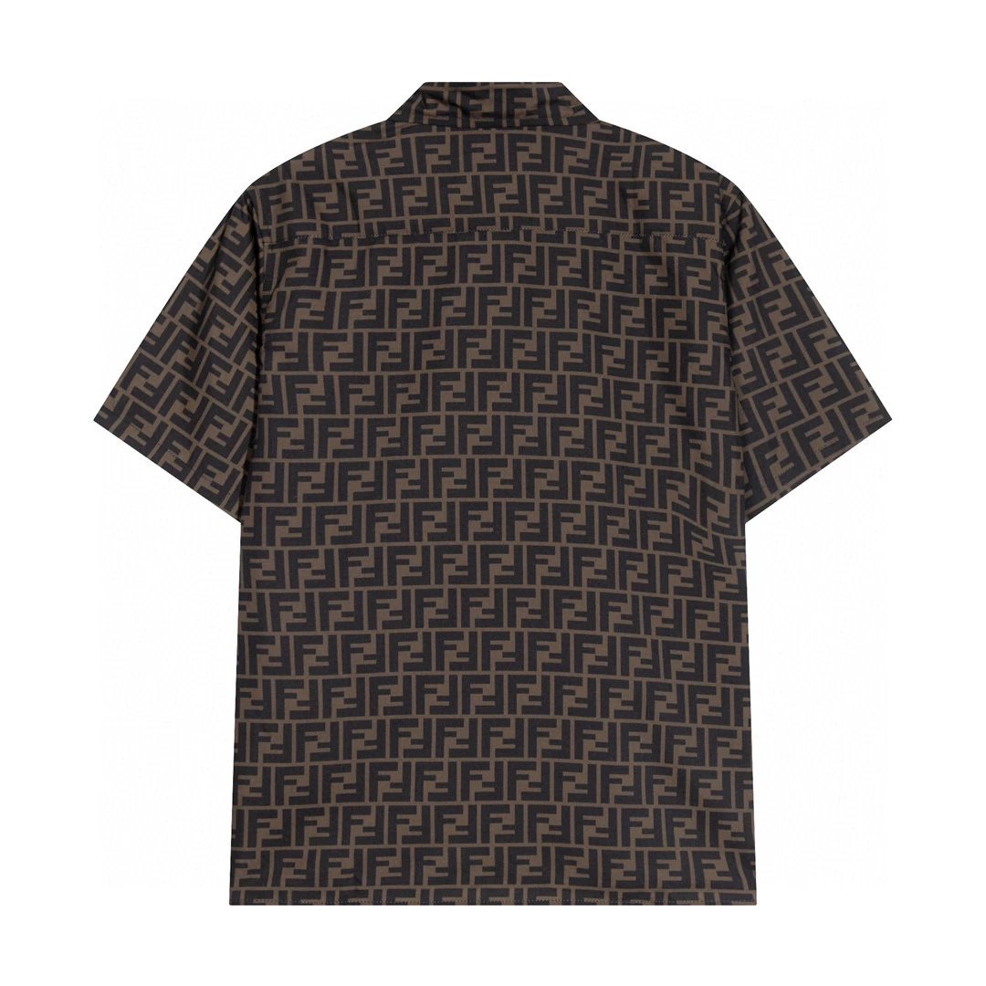 FENDI Shirt T-shirt Top Version New Men's and Women's Same Style New Presbyopic Casual Short-Sleeved Shirt Fashion Brand