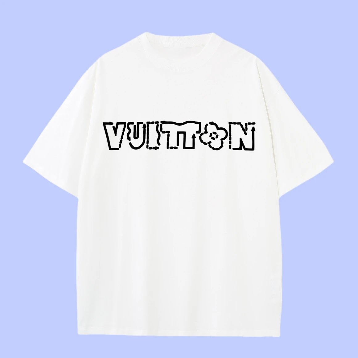 Louis Vuitton LV T-shirt Front chest arrow print logo round Neck Short Sleeve25ss New pure cotton T Unisex T-Shirt OS Loose Fit Base Shirt Top Half Sleeve T-Shirt