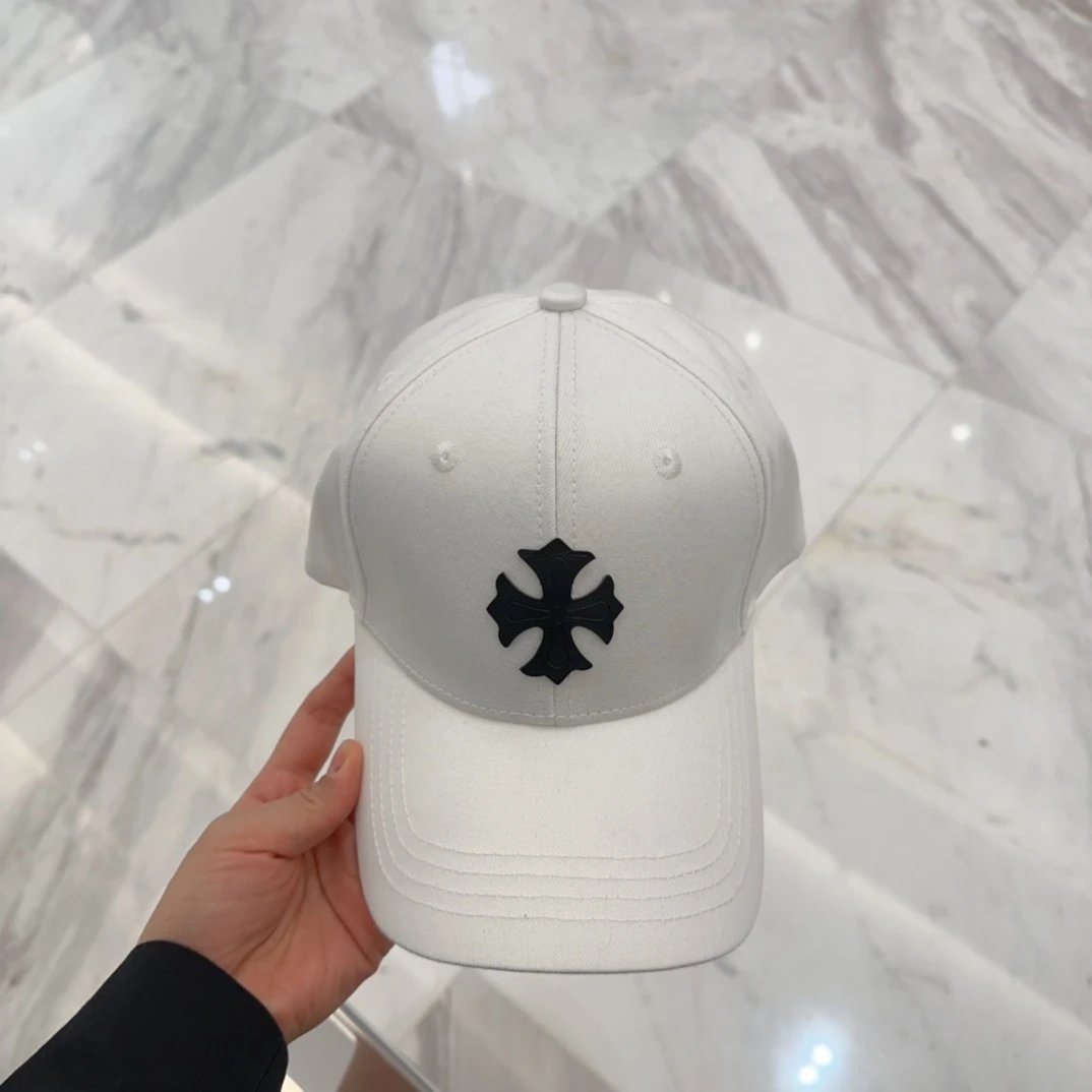 Chrome Hearts Hat logo Baseball Cap Sunshade Sun Protection Duckbill Cap Slimming Face Curved Brim Versatile Large Head Circumference Sports Hat Unisex Couple Style