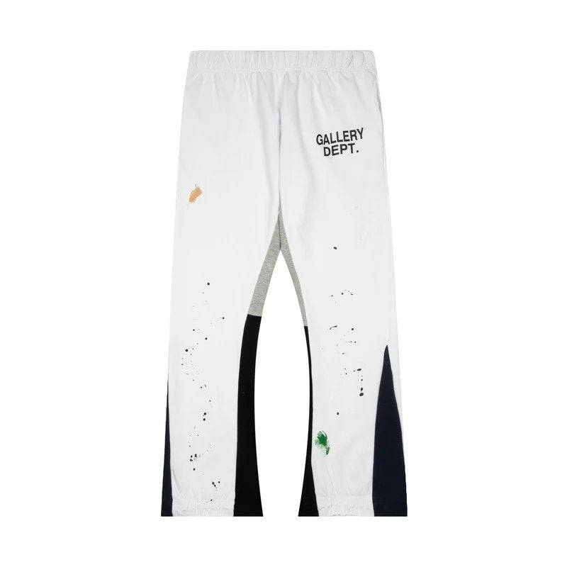 Gallery Dept Sweatpants Classic Hand-Painted Paint-Splashing Style Graffiti Printed Stitching Cotton Sweat Pants Men's Casual Trousers-CY