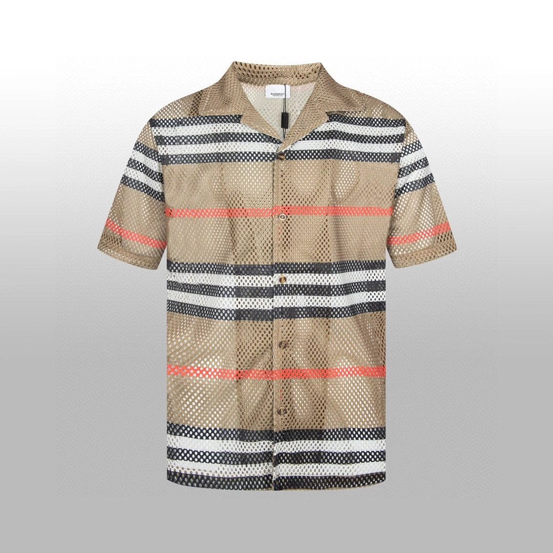 Burberry T-shirt Classic Striped Kangli Print logo round Neck Short Sleeve25ss New pure cotton T Unisex T-Shirt OS Loose Fit Base Shirt Top Half Sleeve T-Shirt
