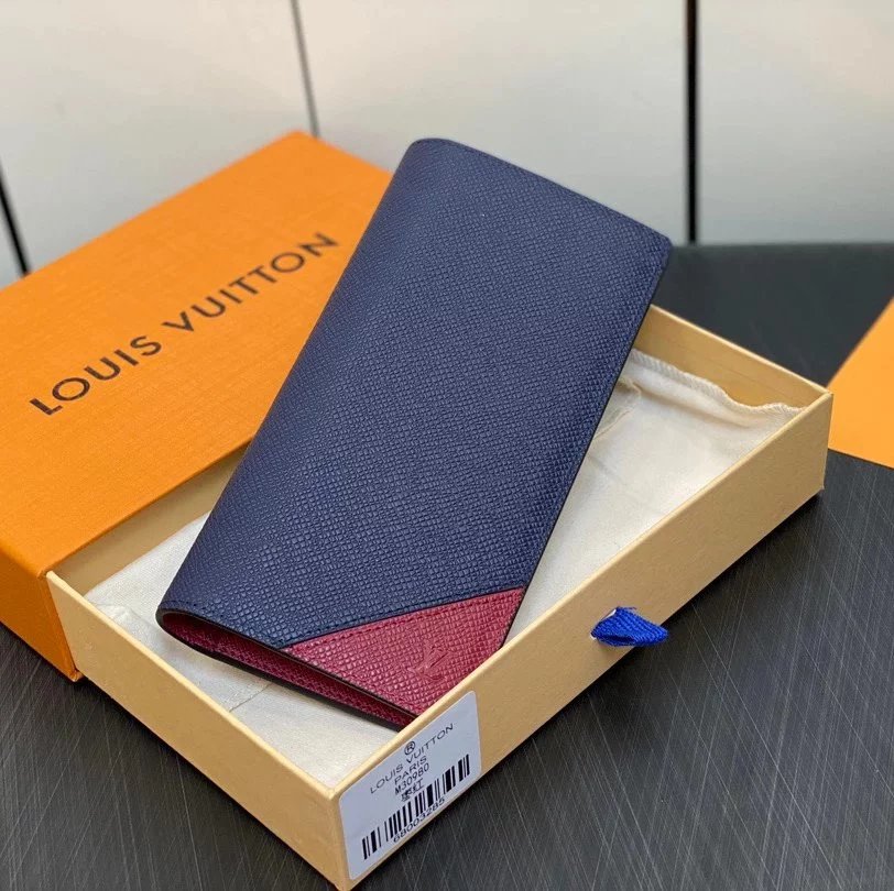 Louis Vuitton LV Wallets/Clutches Top version 【Look for Picture Details:**Original Order Taiwan Goods】M30980Dark Blue Full Leather the Suit Wallet Series BRAZZA Wallet Men's Wallet
