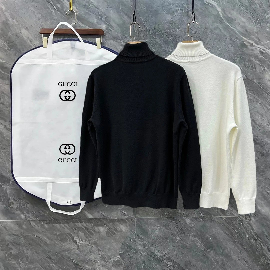 Gucci Sweater Heart-shaped Snake logo Turtleneck Sweater Coat Unisex Outerwear Long Sleeve Soft Lazy Style OS Loose fit