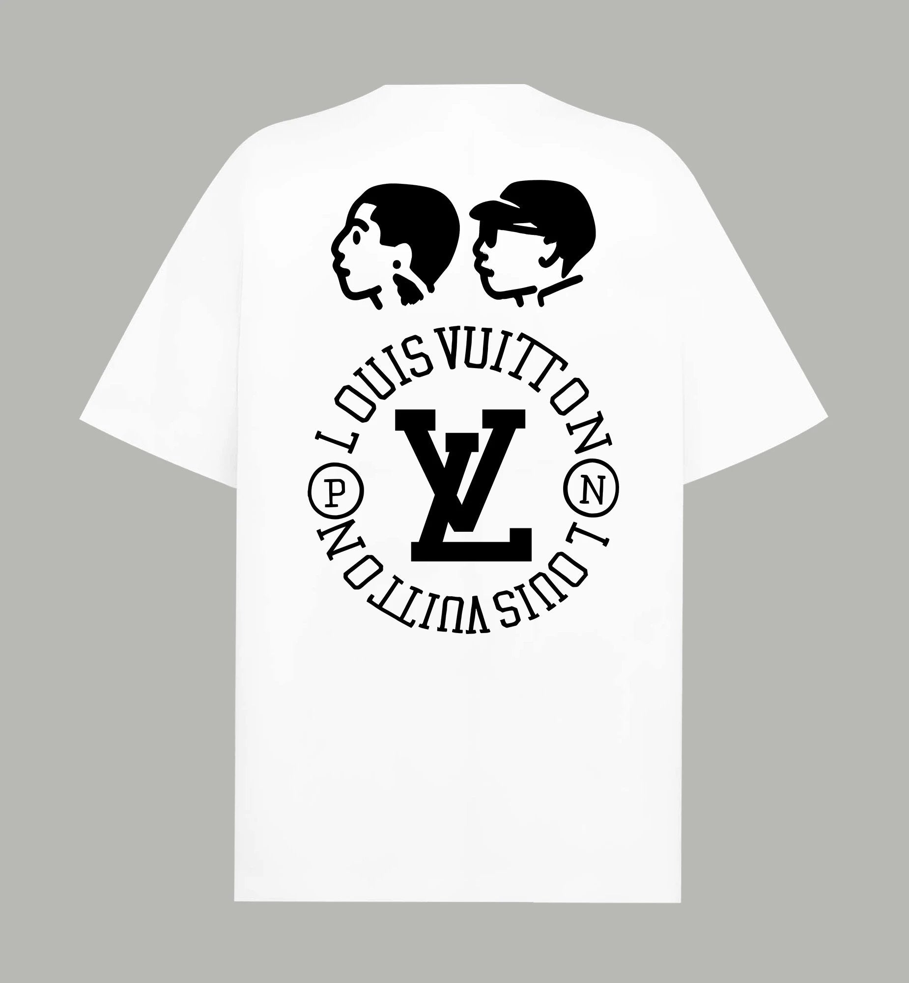 Louis Vuitton LV T-shirt Back Cartoon Portrait Letter Print logo round Neck Short Sleeve25ss New Pure Cotton Unisex Style T T-shirt OS Loose Fit Base Shirt Top Half Sleeve T-Shirt