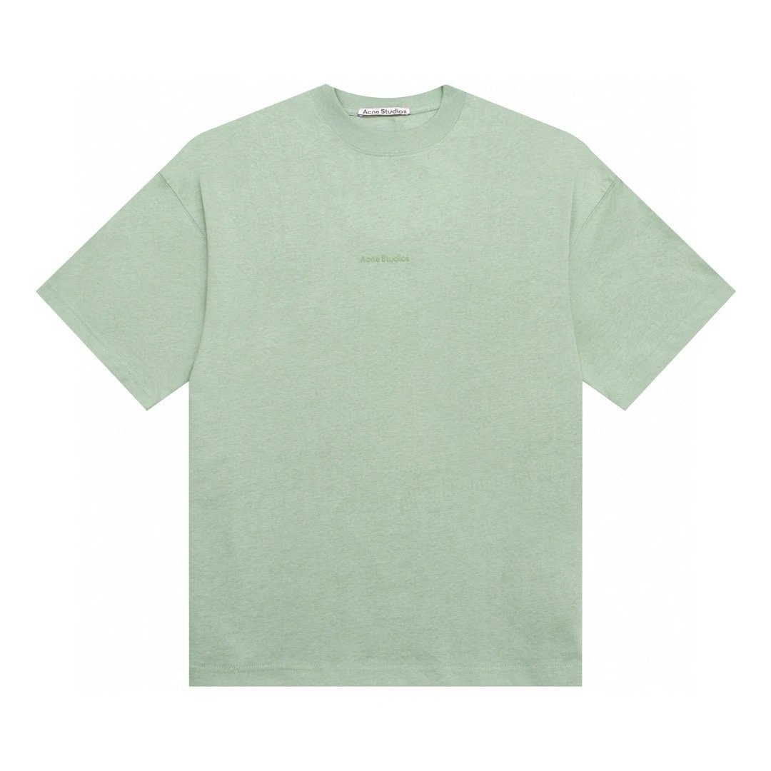 Acne Studios T-shirt Top Version Counter Same Style Cotton Short Sleeve T T-shirt Men's and Women's Loose Bottoming Shirt2024New Summer