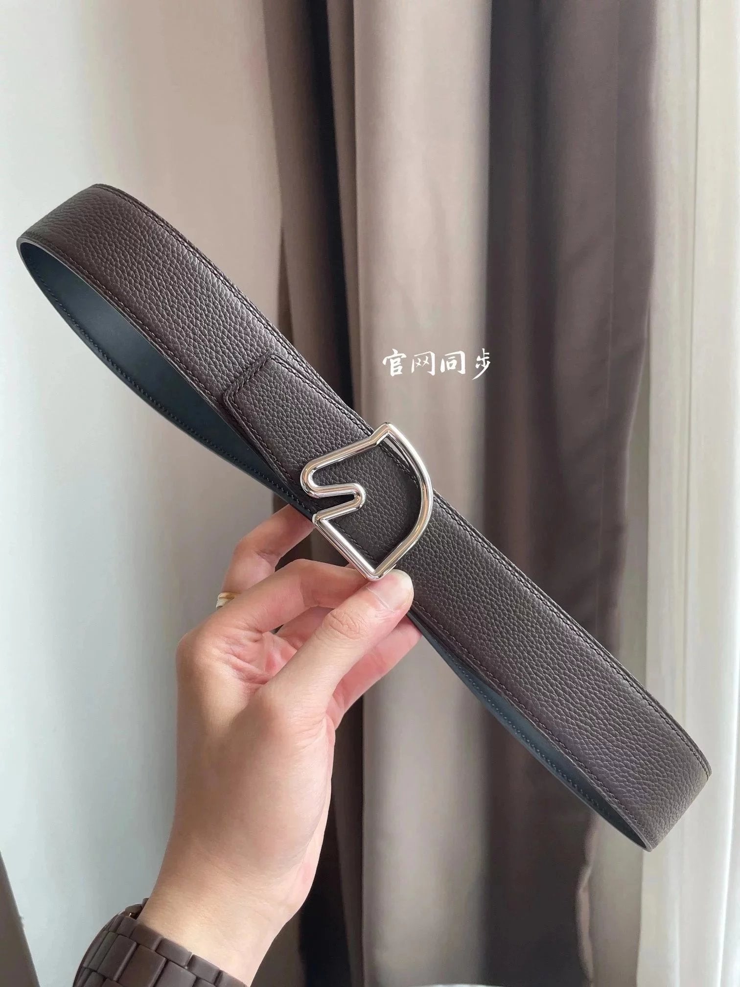 Hermes Belt Top version New H Home Men's Leather Double-Sided Available Pure Cowhide Belt Fashion All-Match Casual Belt