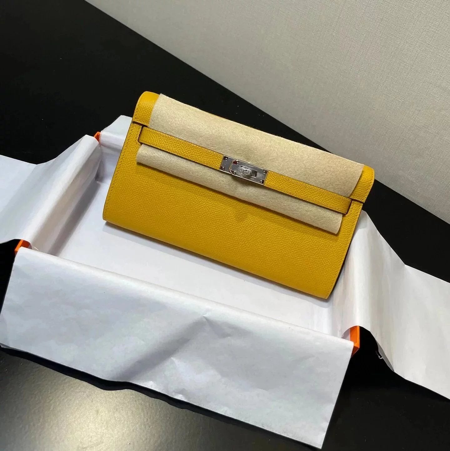 Hermes women's bag Top version hermeskellywoc2021New Second Generation Mini Kelly Bag togoWOC Import Epsom Women's Leather Shoulder Crossbody Bag