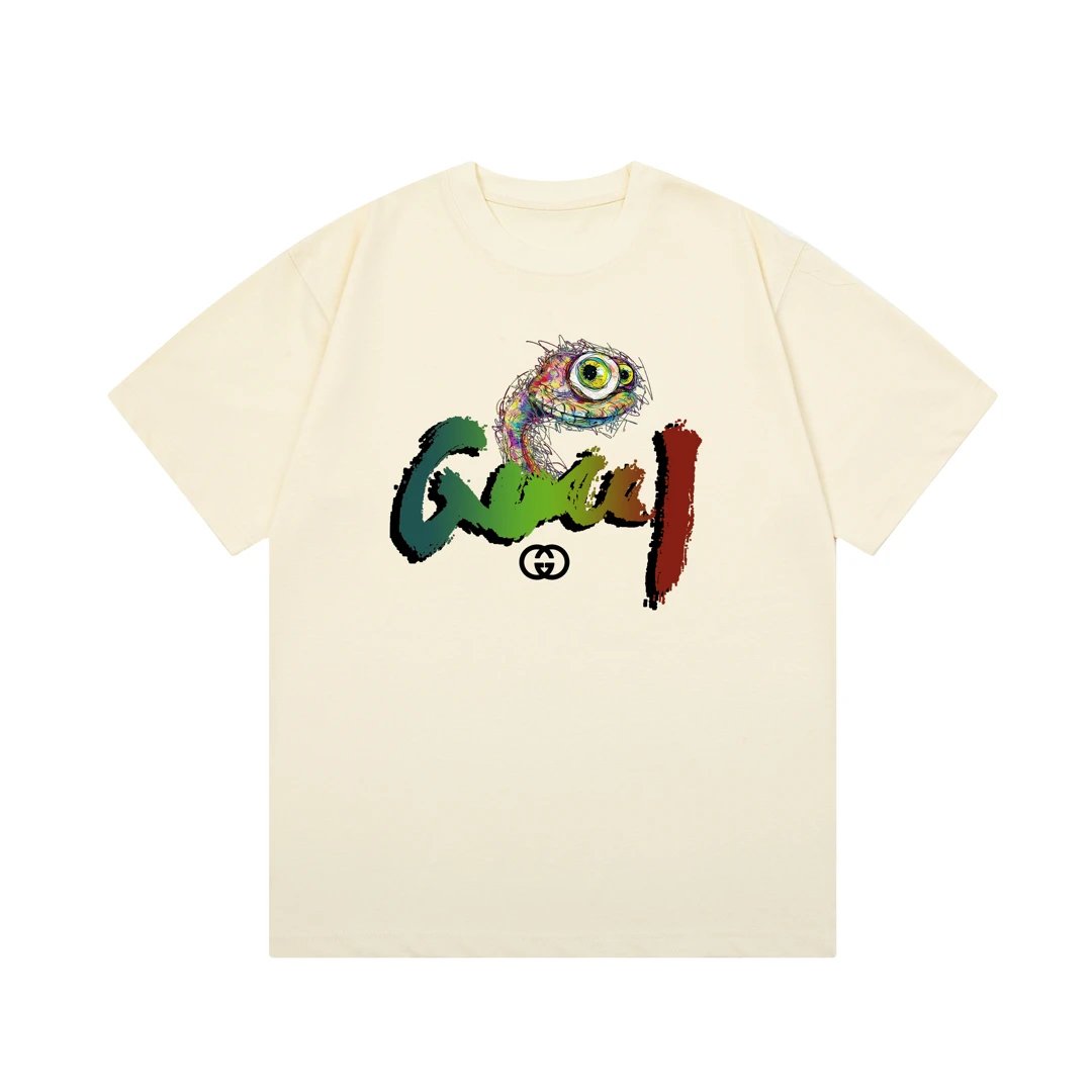 Gucci T-shirt Year of the Snake Limited Edition Letter Print logo round Neck Short Sleeve25ss New pure cotton T Unisex T-Shirt OS Loose Fit Base Shirt Top Half Sleeve T-Shirt