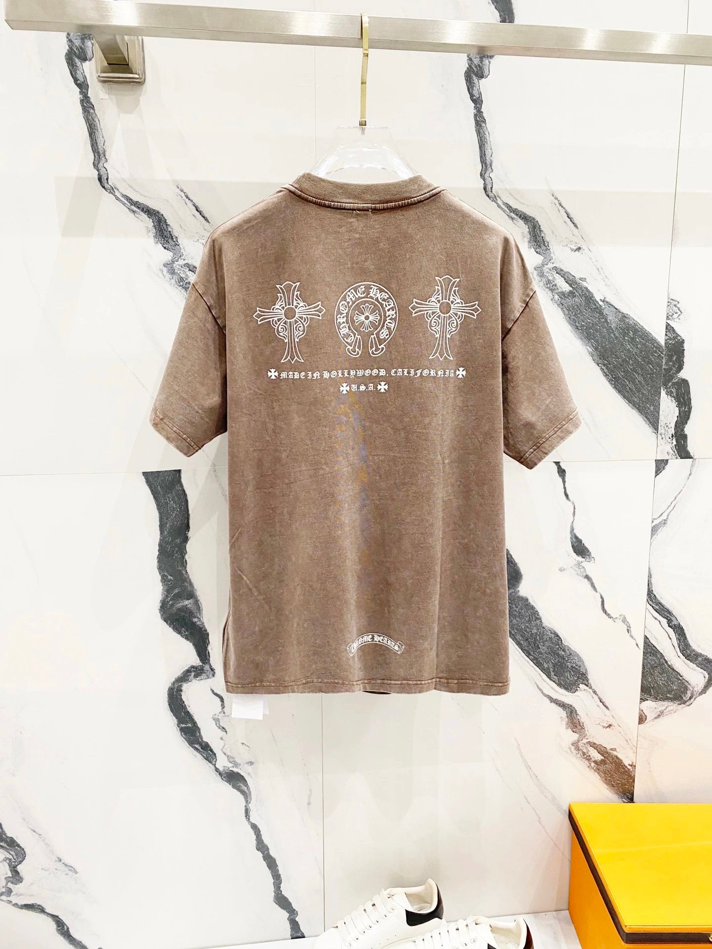 Chrome Hearts T-shirt Front and back Sanskrit letter print logo round Neck Short Sleeve25ss New pure cotton T Unisex T-Shirt OS Drop Shoulder Loose Fit Base Shirt Top T-Shirt Short Sleeve