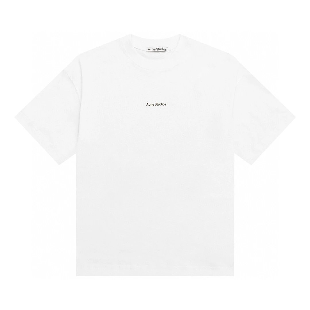 Acne Studios T-shirt Top Version Counter Same Style Cotton Short Sleeve T T-shirt Men's and Women's Loose Bottoming Shirt2024New Summer