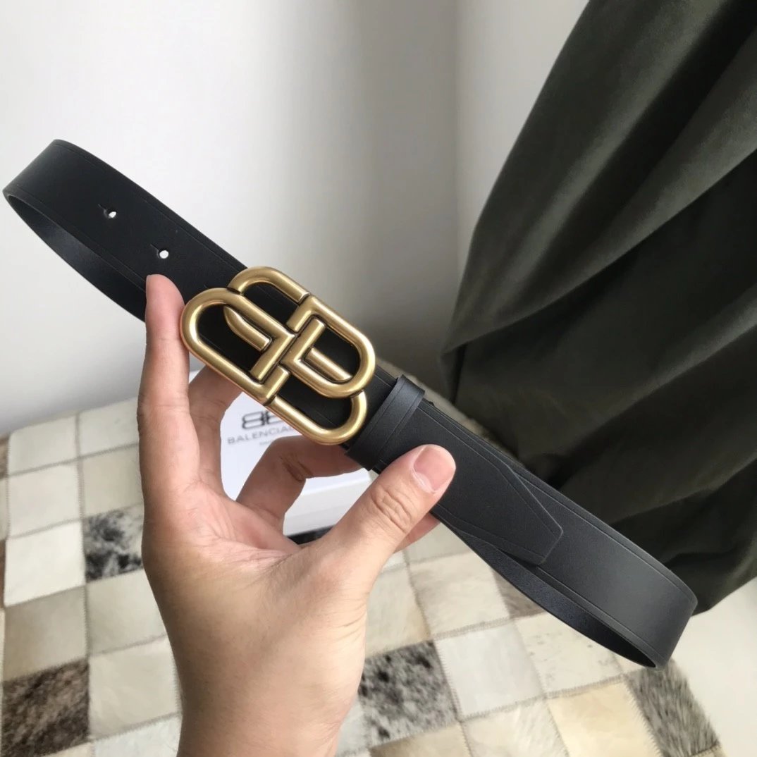 Balenciaga Belt Top version Women's Original Order Belt Fashion Retro Belt BB Distressed Men's Belt Buckle Men's and Women's Business Casual Belt Belt Women's Belt Belt Women's