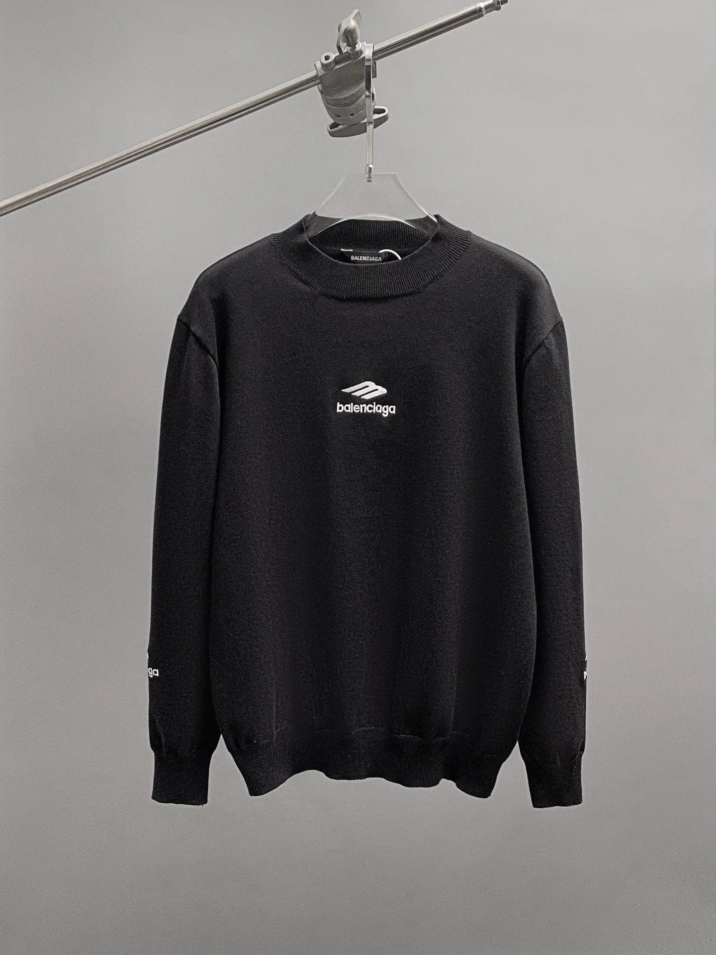 Balenciaga Sweater Ski Series3B Round Neck Sweater Pure Wool Fabric Long Sleeve Thickened Lazy Style OS Loose Fit Unisex Knit Top Jacket Versatile Casual Wearable Inside and Outside