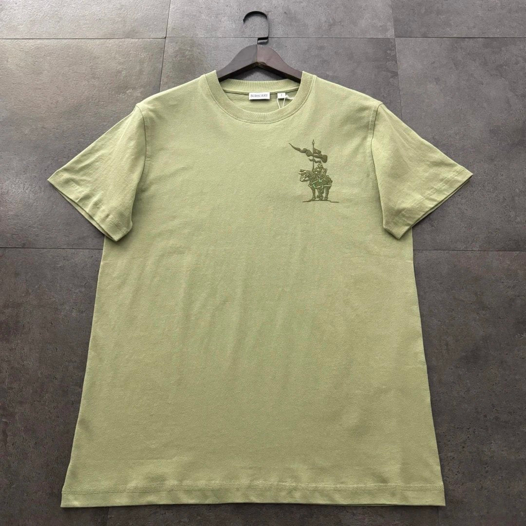 Burberry T-shirt Chest Equestrian Knight logo round Neck Short Sleeve25ss New Pure Cotton Unisex Style T T-shirt OS Loose Fit Base Shirt Top Half Sleeve T-Shirt