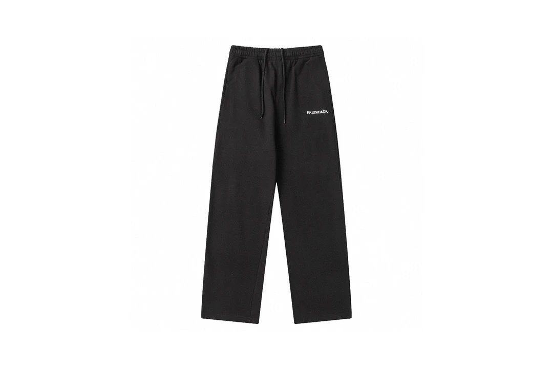 Balenciaga Sweatpants Classic Wave Embroidery logo Straight Leg Sweatpants Sports Pants Autumn Unisex Long Pants Drawstring Winter Loose Plus Size Casual Pants High Waist Color Block