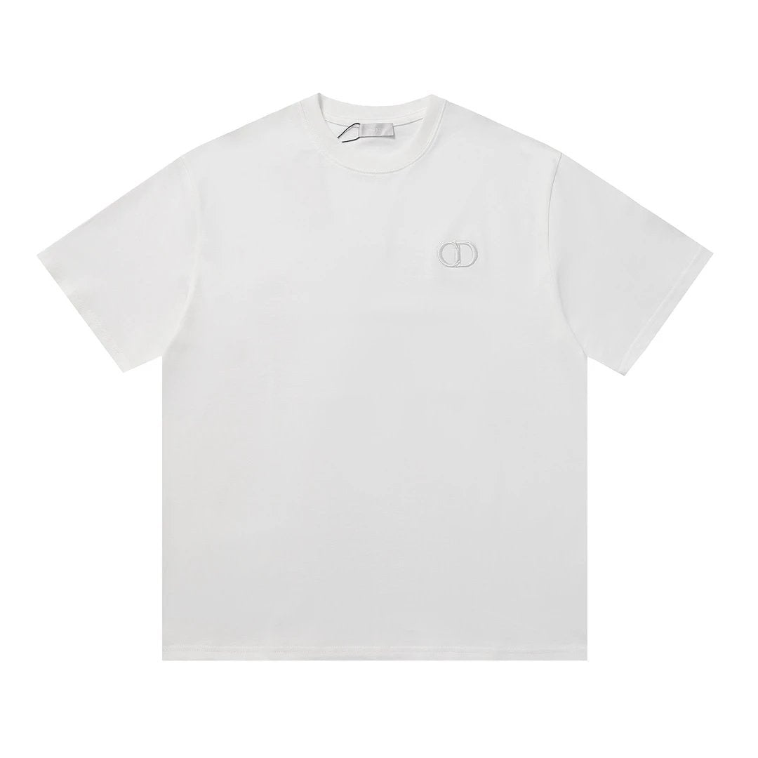 Dior T-shirt 25ss New pure cotton T Unisex T-Shirt OS Loose Fit Base Shirt Top Half Sleeve T-Shirt