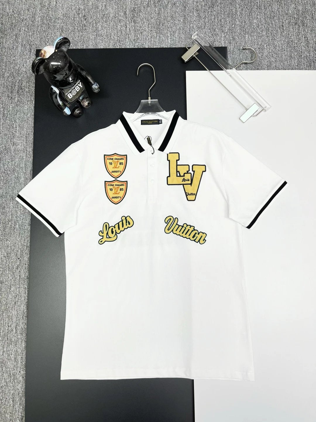 Louis Vuitton LV T-shirt Chest Letter Pattern logo Embroidery POLO Shirt Lapel Short Sleeve25ss New Unisex Summer Short Sleeve OS Loose T Business Half Sleeve Shirt Plus Size T-Shirt