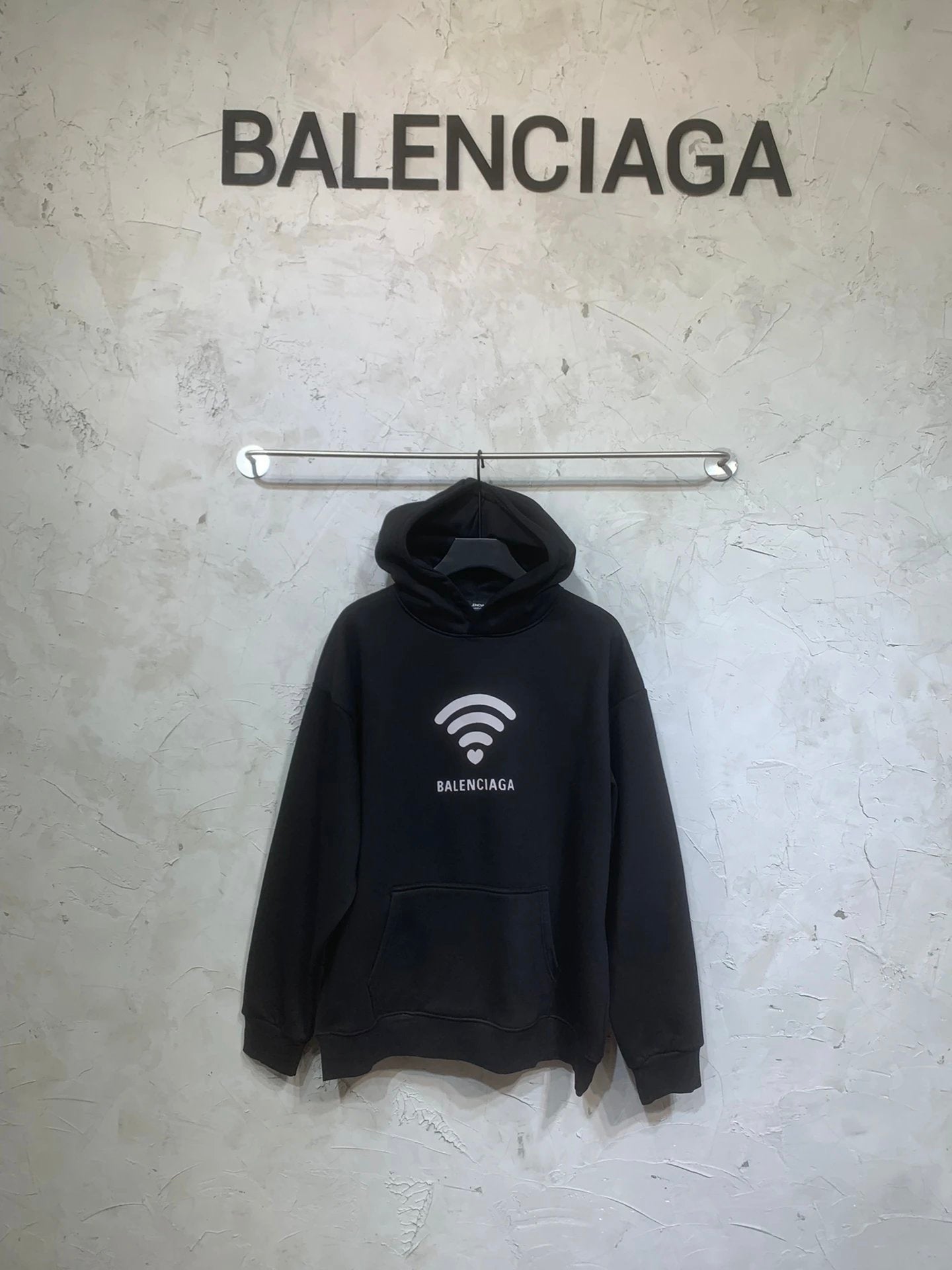 Balenciaga Hoodie Fleece-Lined Thickened wifi520Limited Edition Hooded Sweatshirt Jacket Top Unisex Sports Casual Loose Fit Versatile