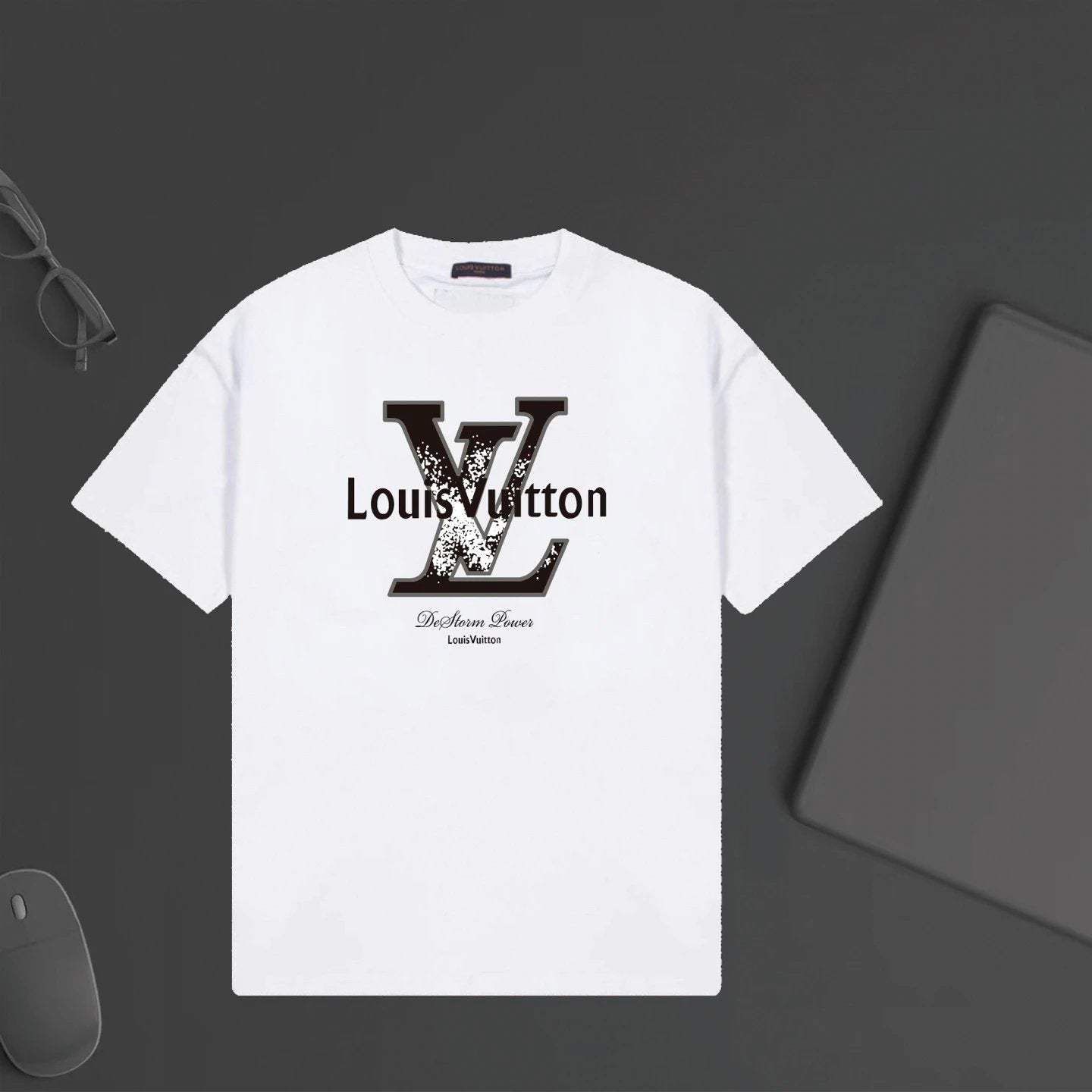 Louis Vuitton LV T-shirt Chest Letter Print logo round Neck Short Sleeve25ss New pure cotton T Unisex T-Shirt OS Loose Fit Base Shirt Top Half Sleeve T-Shirt