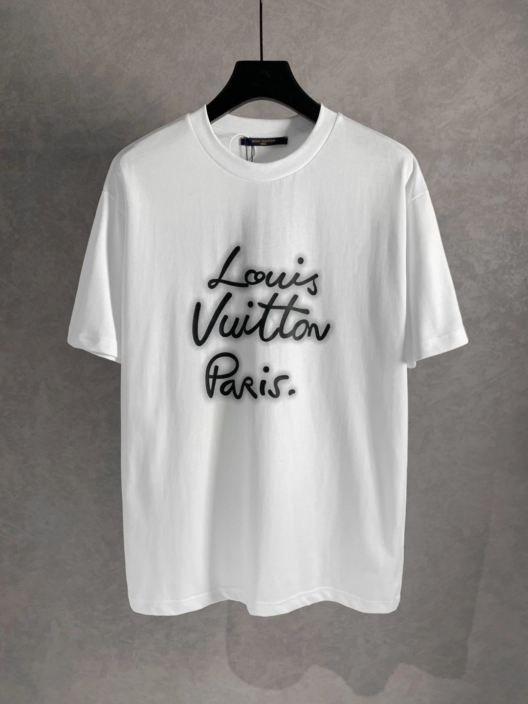 Louis Vuitton LV T-shirt Front and Back Creative English Letter Print logo round Neck Short Sleeve25ss New pure cotton T Unisex T-Shirt OS Loose Fit Base Shirt Top Half Sleeve T-Shirt