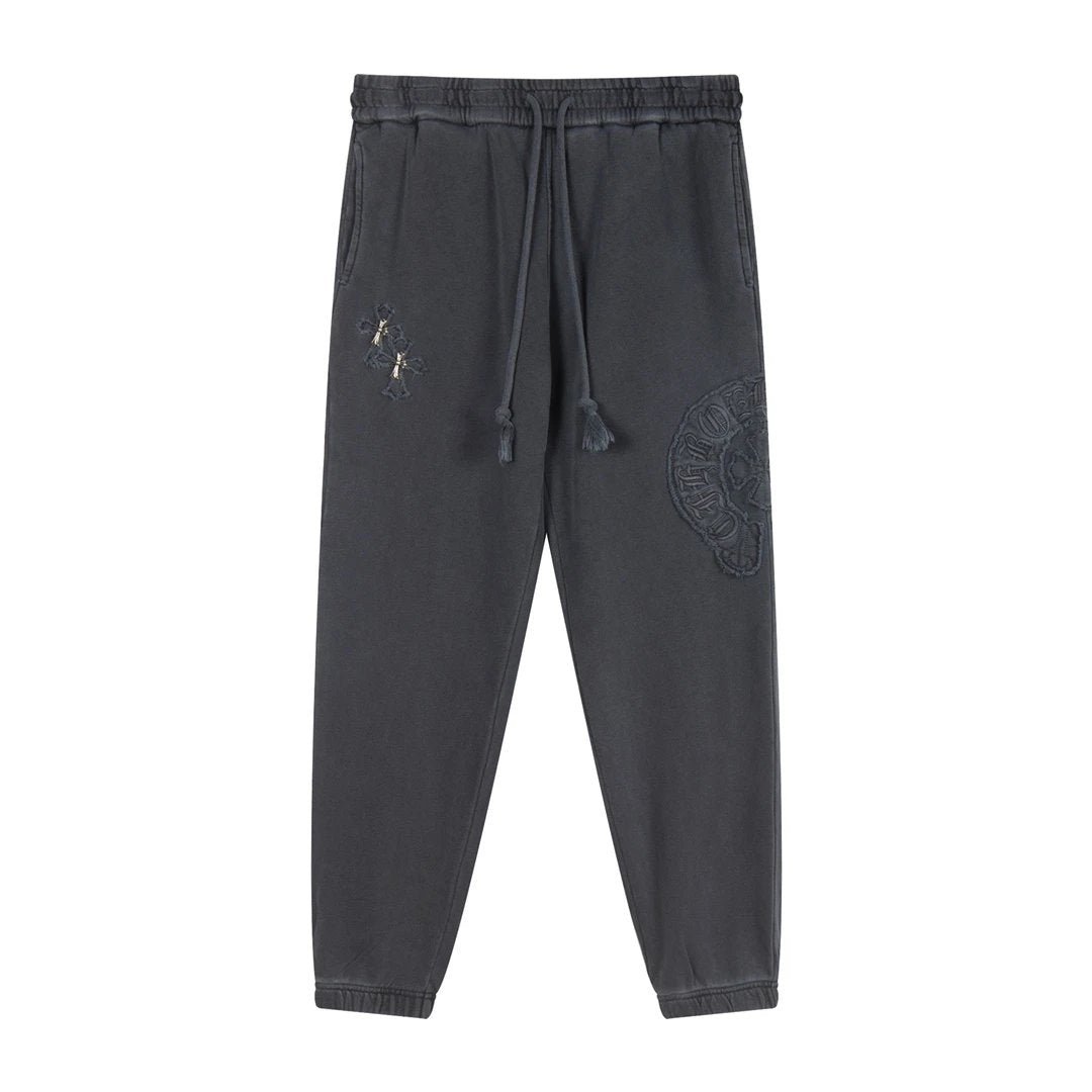 Chrome Hearts Sweatpants Casual Pants with Patches logo Drawstring Jogger Pants Versatile Sweatpants Sports Pants Unisex Long Pants24ss Autumn and Winter New Products