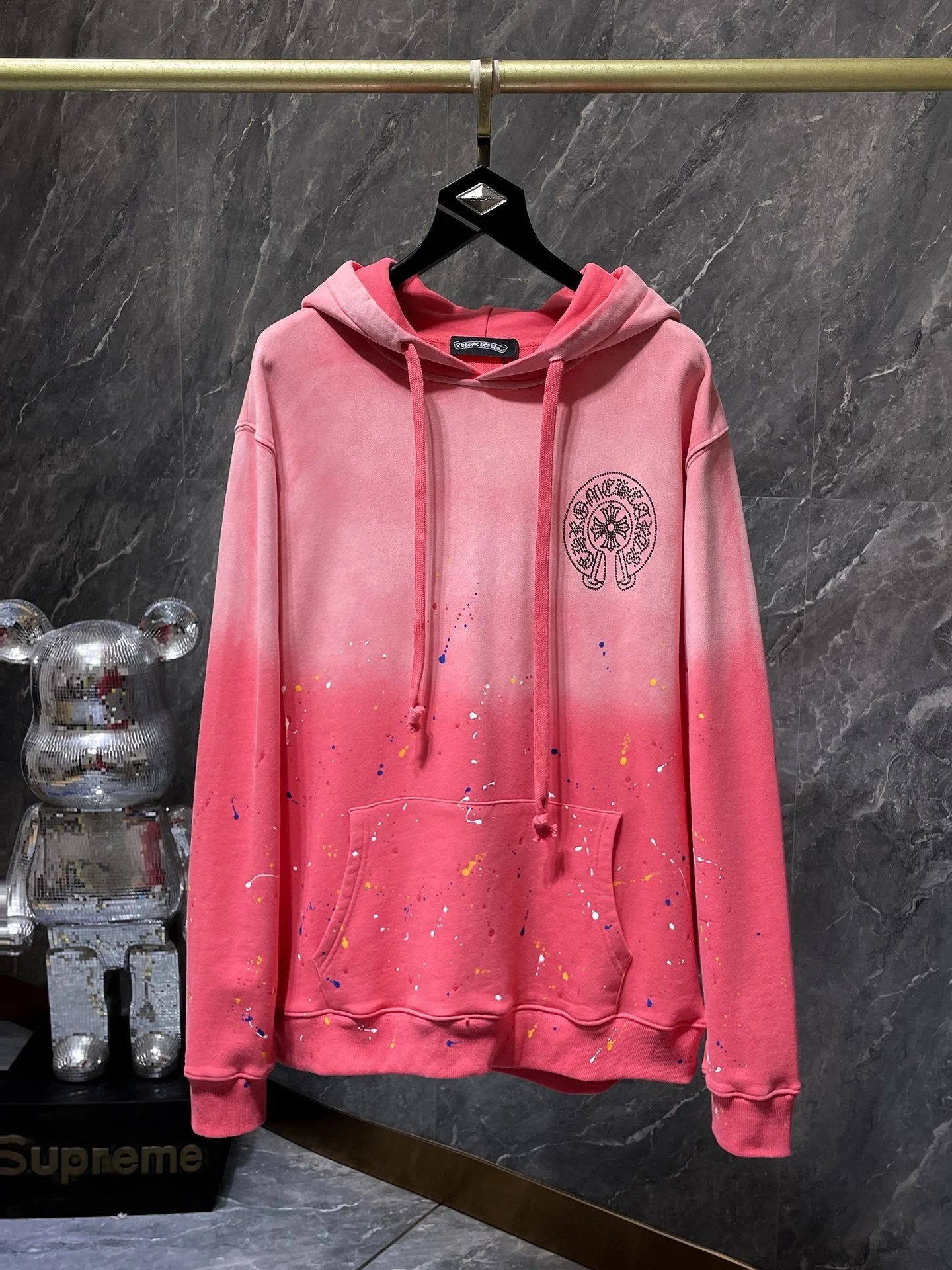 Chrome Hearts Hoodie Cross Hooded Sweater Loose Men's and Women's Zipper Hoodie