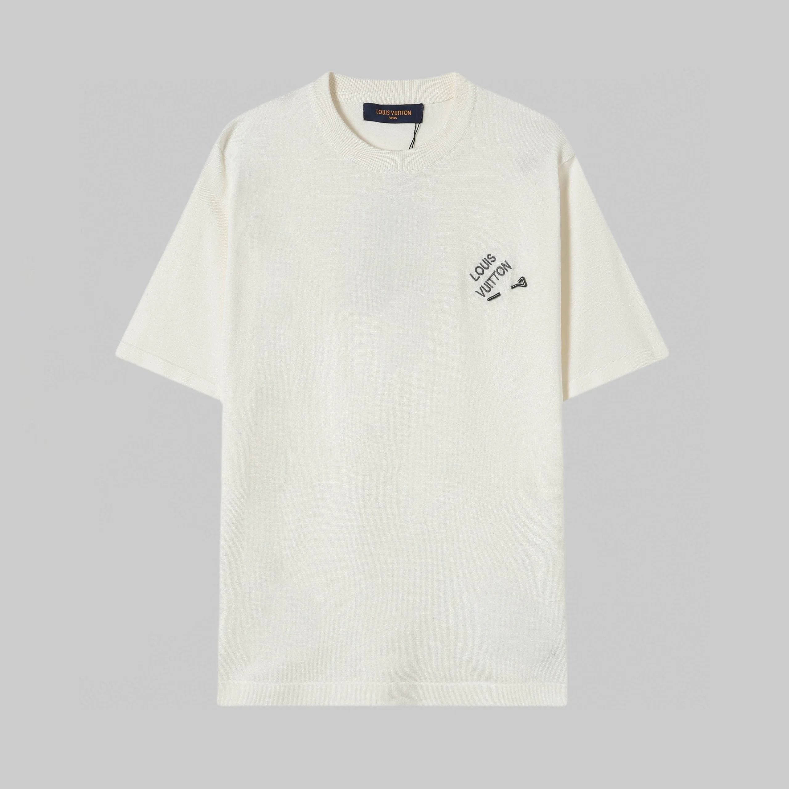 Louis Vuitton LV T-shirt Classic Letter Brooch Embroidery on the Chest logo round Neck Short Sleeve25ss New Pure Cotton Unisex Style T T-shirt OS Loose Fit Base Shirt Half Sleeve T-Shirt Top Half Sleeve