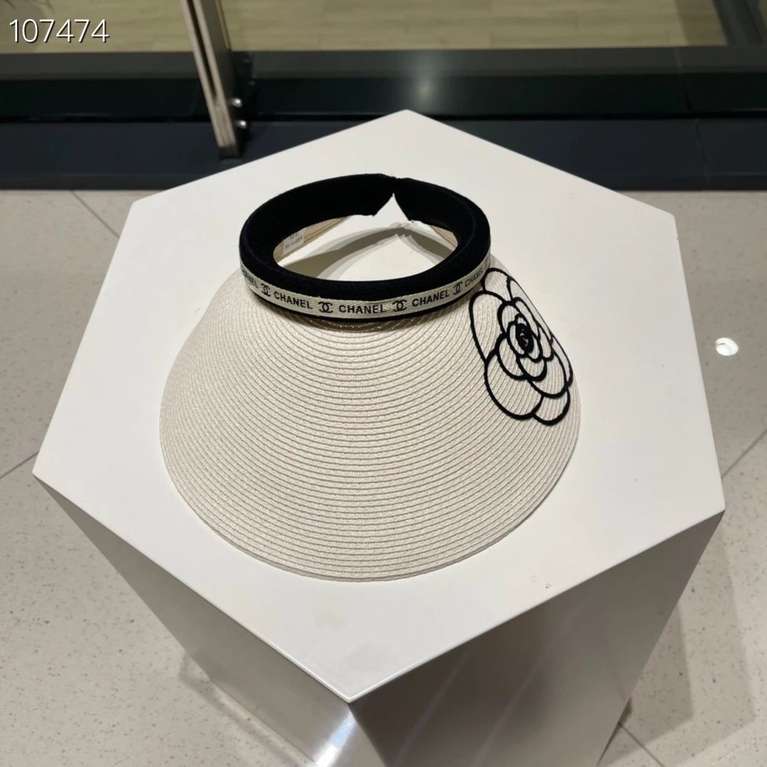 Chanel Hat High Quality New Fine Debate Camellia Topless Hat Super Sweet Super Lovely Small Empty Top,The Details and Texture Are Perfect!Colorful the Whole Summer Begins